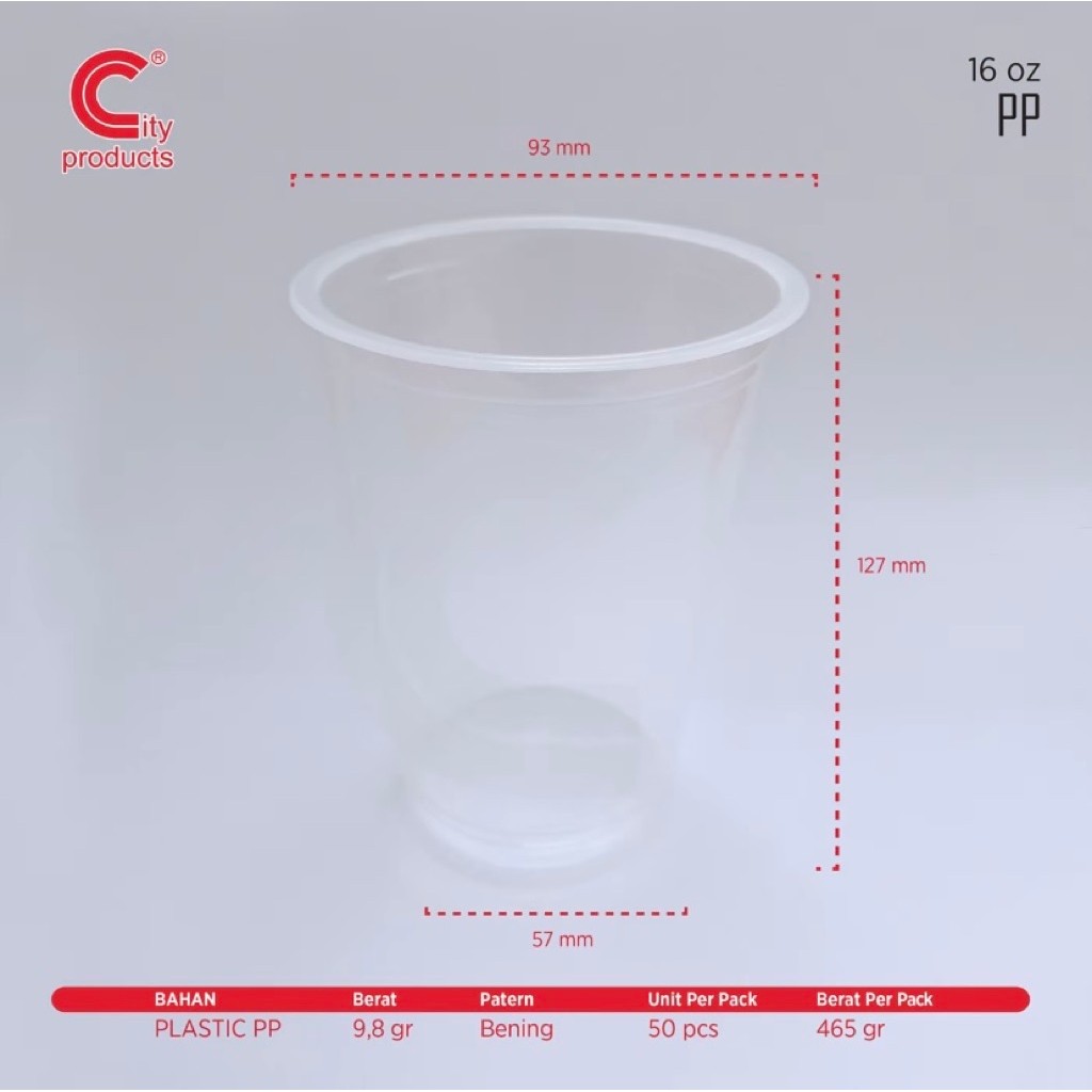 Cup Plastik 16 oz PP