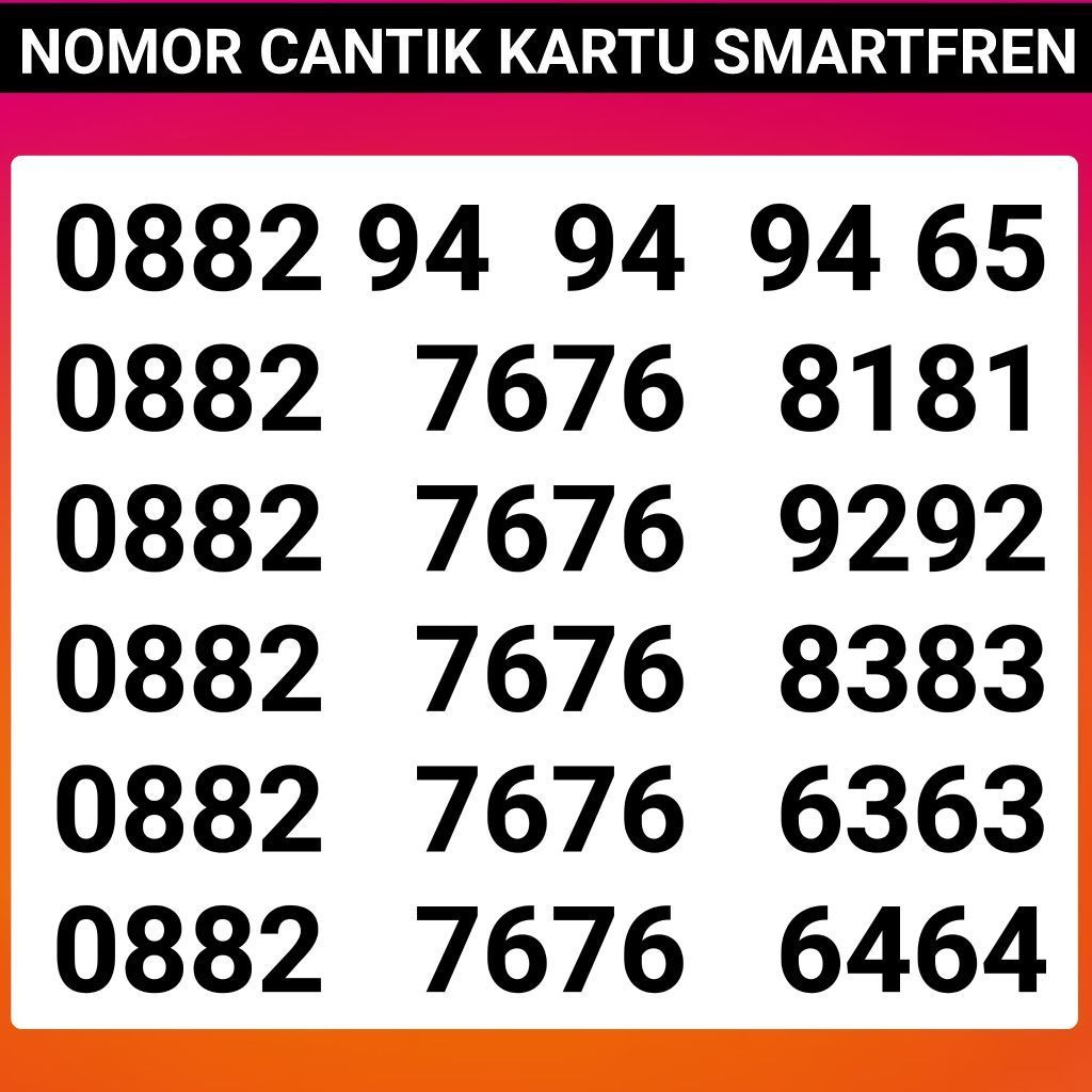 Nomor cantik smartfren 7777 11 digit