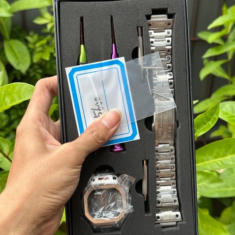 (Ready Stock) BEZEL STRAP DW 5600 & GW M5610 SERIES STAINLESS TVA VIRTUAL SILVER NEW