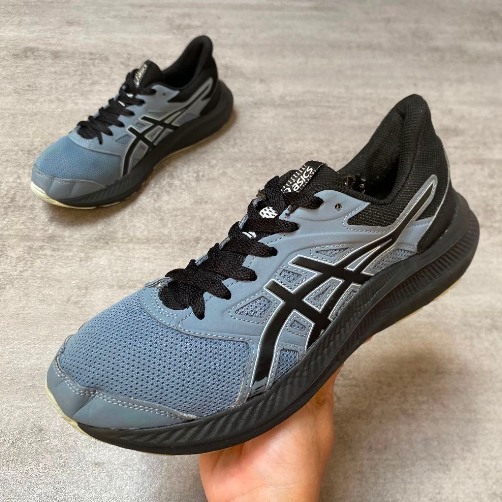Sepatu ASICS Jolt 4 Steel Blue Black Size 40 Insole 25 cm