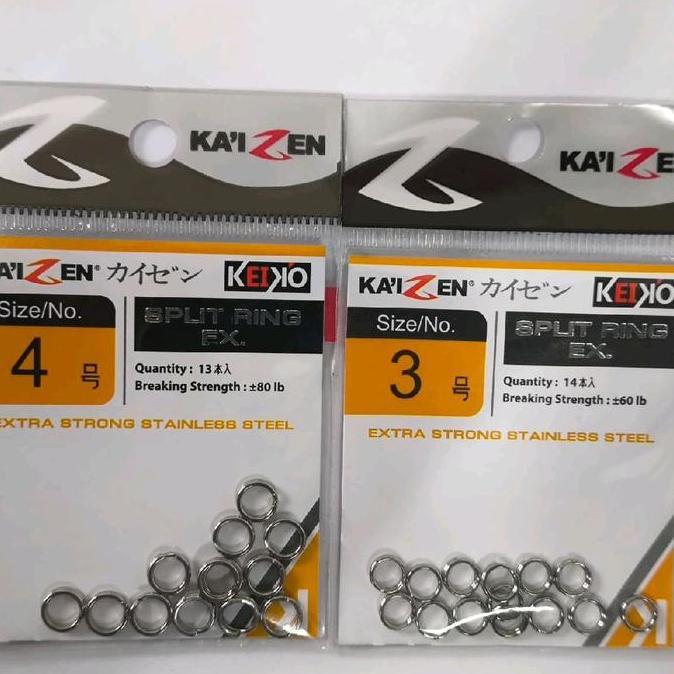 (Good) split ring pancing merk lkaizen split ring lure umpan pancing hanya split ring