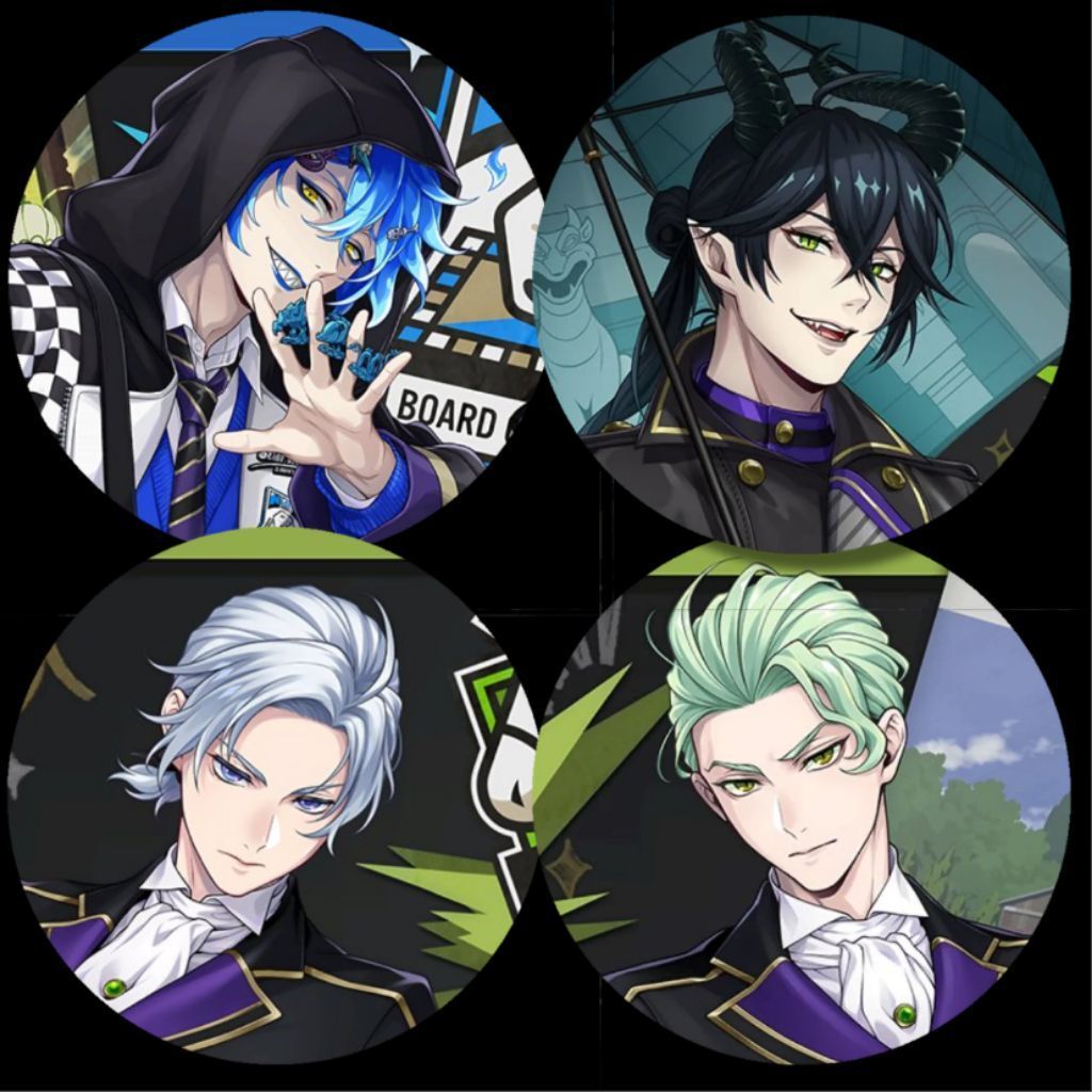 Pin Badge 58mm Twisted Wonderland Club Wear New Riddle Malleus Leona Idia Silver Vil Sebek Azul