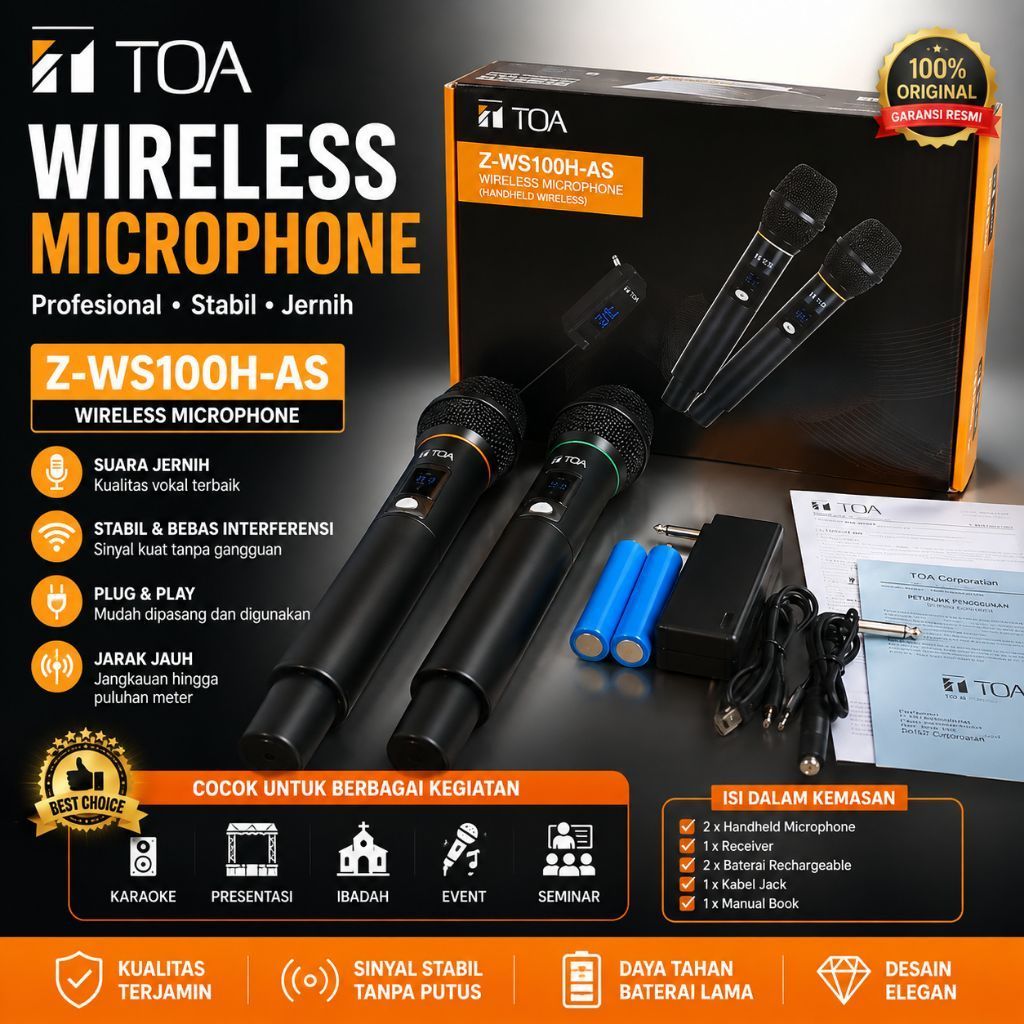 Surya Agung TOA Wireless Microphone ZWS 100 H AS