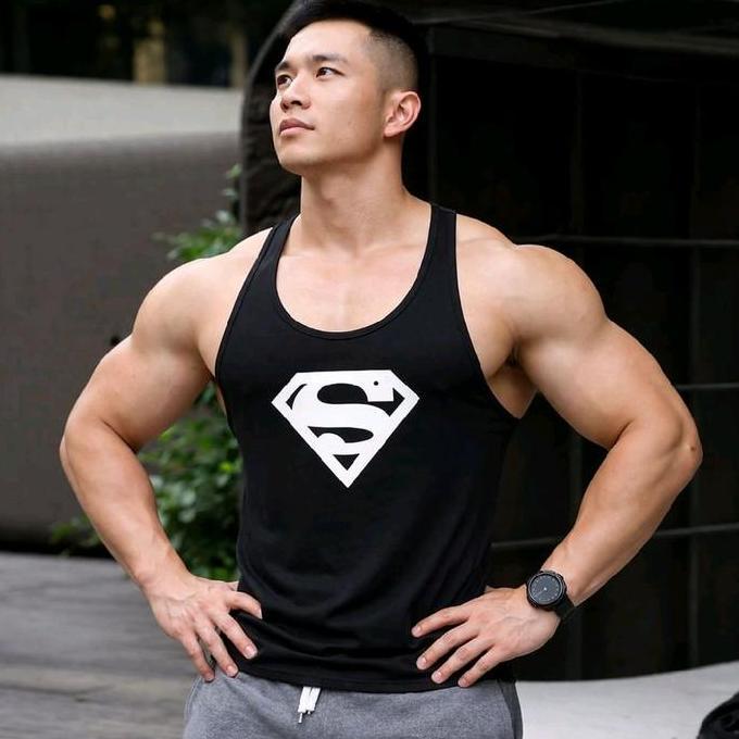 Promo Singlet Tanktop Pria GYM Fitnes Sport Outdoor Diskon
