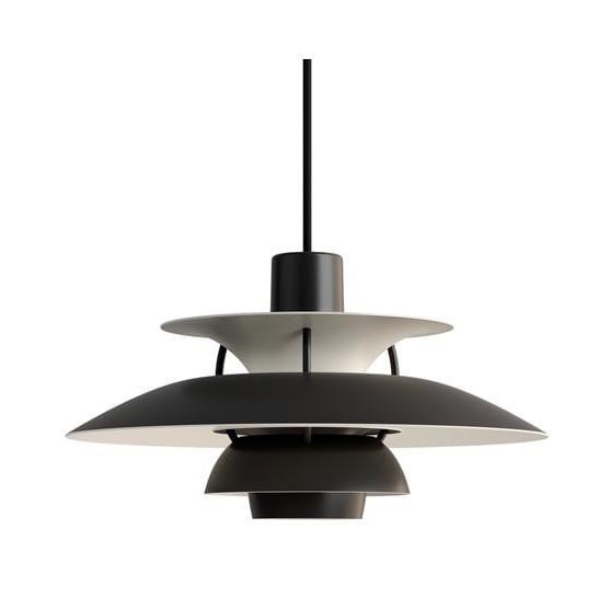 Lampu Gantung Minimalis Scandinavian Japandi Louis Poulsen Replica PH5 Black Hitam