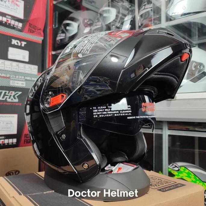 Helm Studds Trooper Black Glossy Modular Flip UP Modular