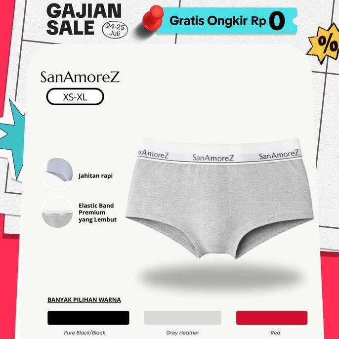 Naka- Sanamorez | Women Boyshorts Panty / Celana Dalam Nita - Cotton | Size Xs - Xl | Mid Ist | Lily