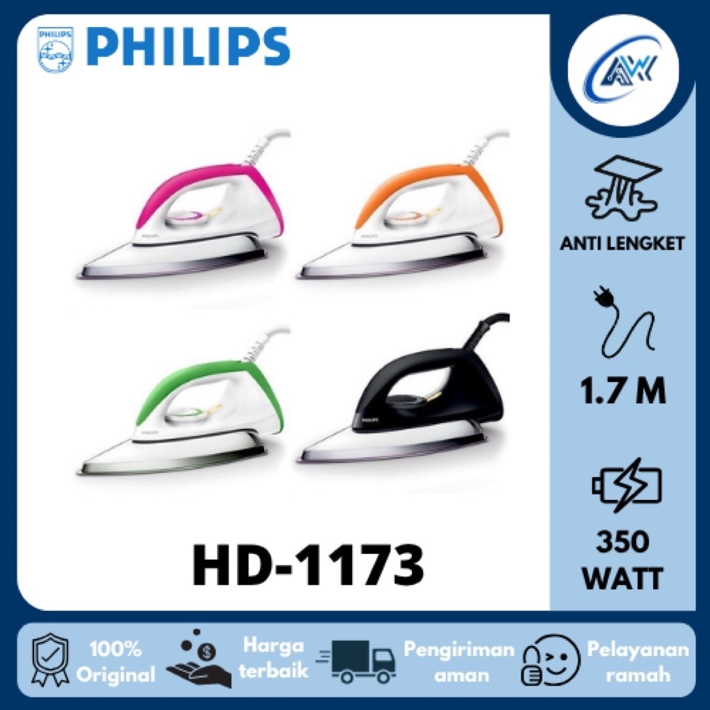 Setrika philips HD1173 / HD 1173 100% ori
