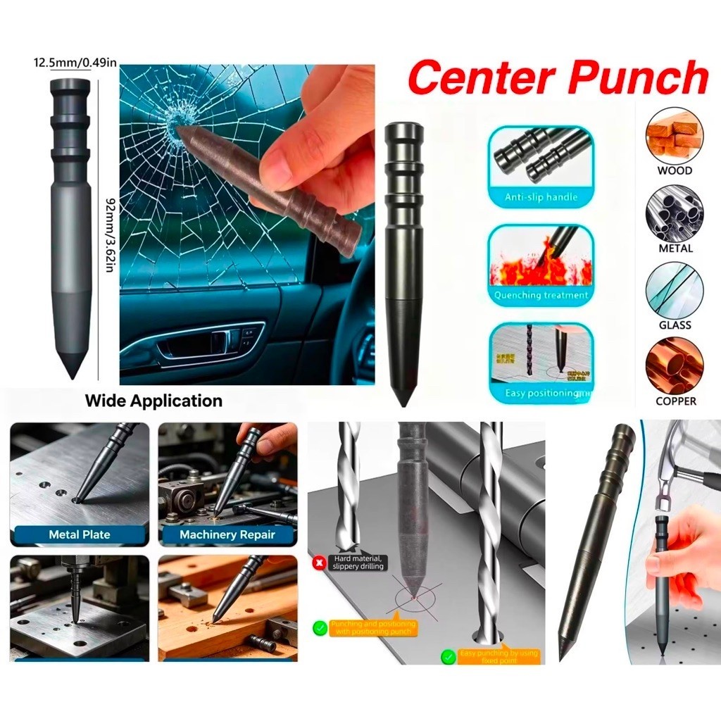 Automatic Center Punch Penanda Titik Bor / High Hardness Center Punch Locator
