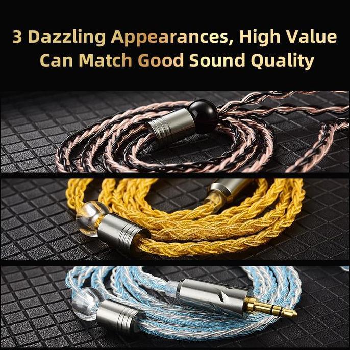Wowoi- Qkz T1 Kabel Upgrade 200 Cores 8 Strand Qdc For Kz Qkz Trn