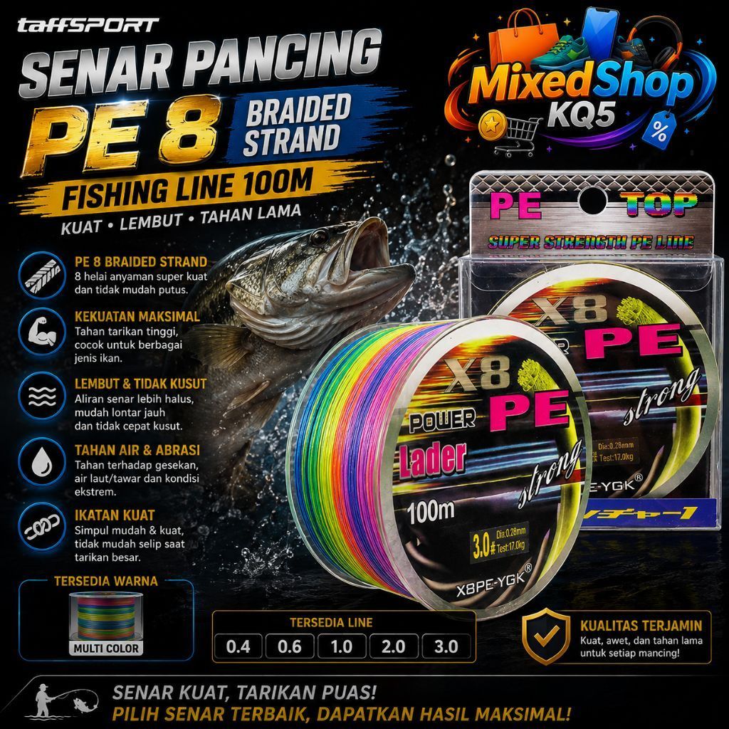 SENAR BENANG PAMCING BRAIDED X8 || SENAR PANCING PE || BENANG PANCING PE