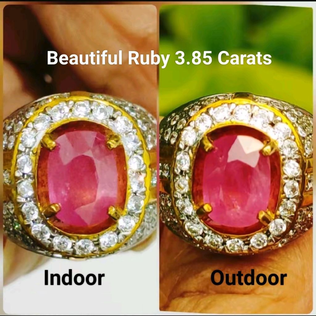 Natural Beautiful Ruby 3.85 Carats Certified By KGL Surabaya