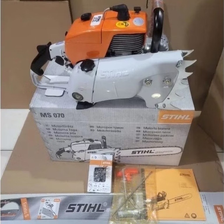 Mesin Potong Kayu STIHL MS 070 dengan Bar 36 Inch, Desain Ergonomis, Kapasitas Bahan Bakar 1.20 L