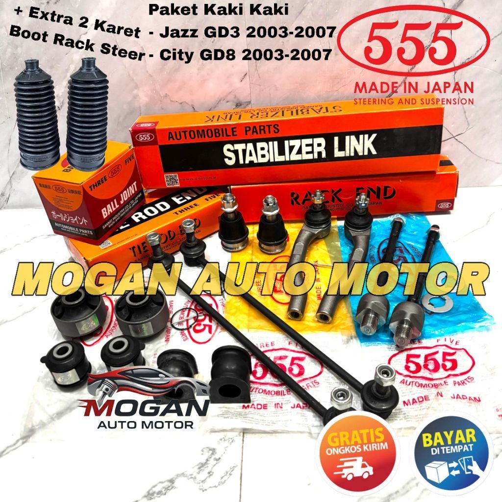 | 555 | Paket Kaki Kaki Komplit Depan Jazz GD3 City GD8 IDSI VTEC Original 555 JAPAN 14pcs
