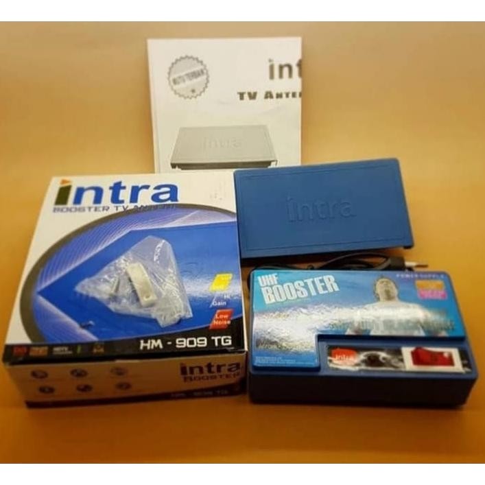 TERBARU BOSTER ANTENA TV INTRA HM 909 / TG PENGUAT SINYAL DIGITAL ANALOG ORIGINAL