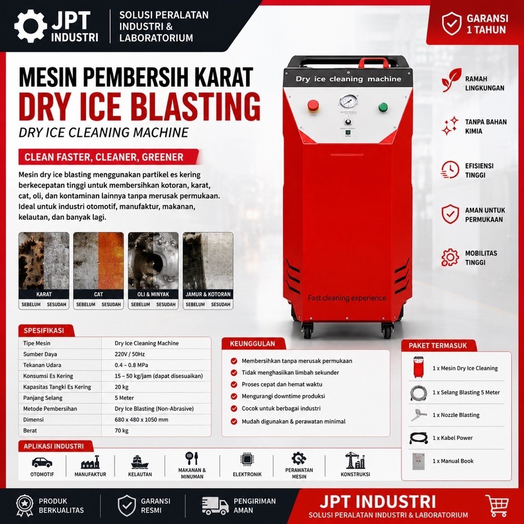 Mesin Pembersih Karat Dry Ice Blasting / Dry Ice Cleaning Machine