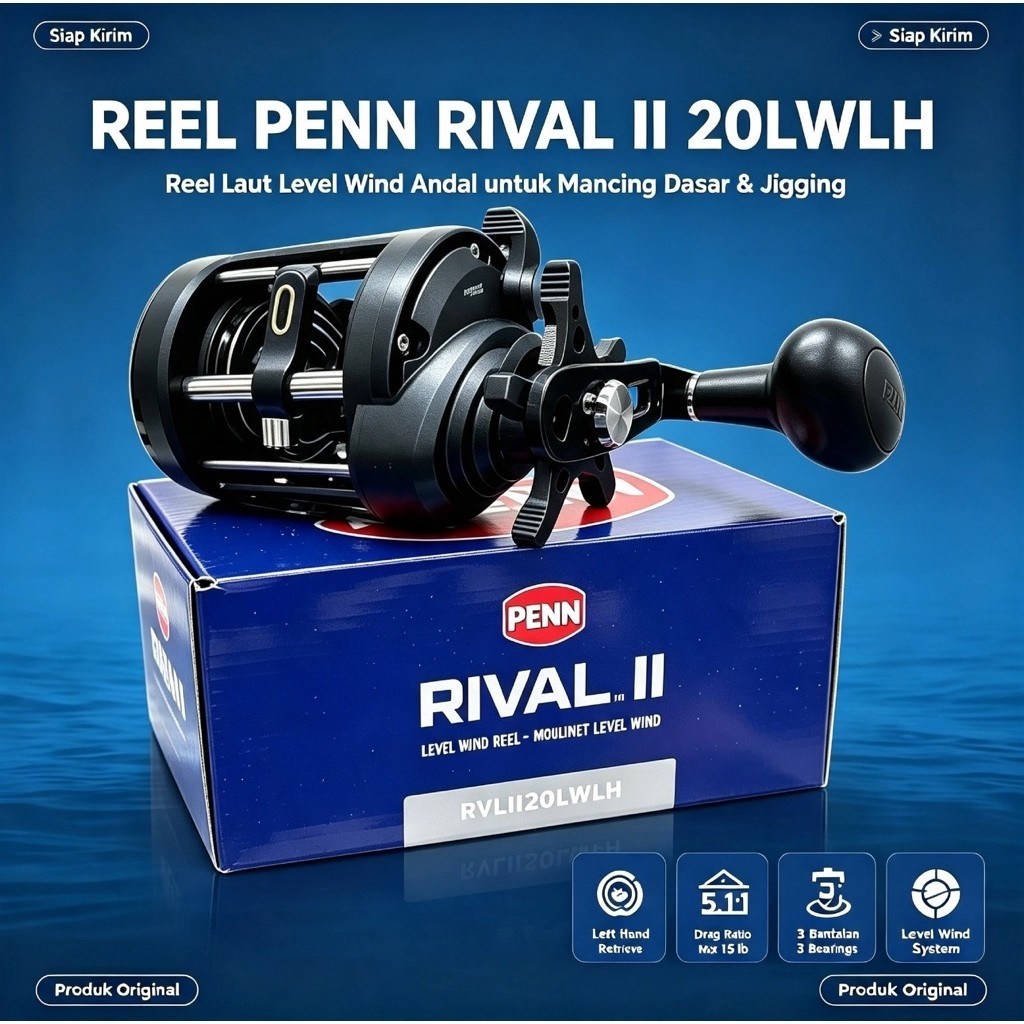 Reel Troling | Overhead PENN RIVAL II RVLII30LWLH | RVLII30LWLH
