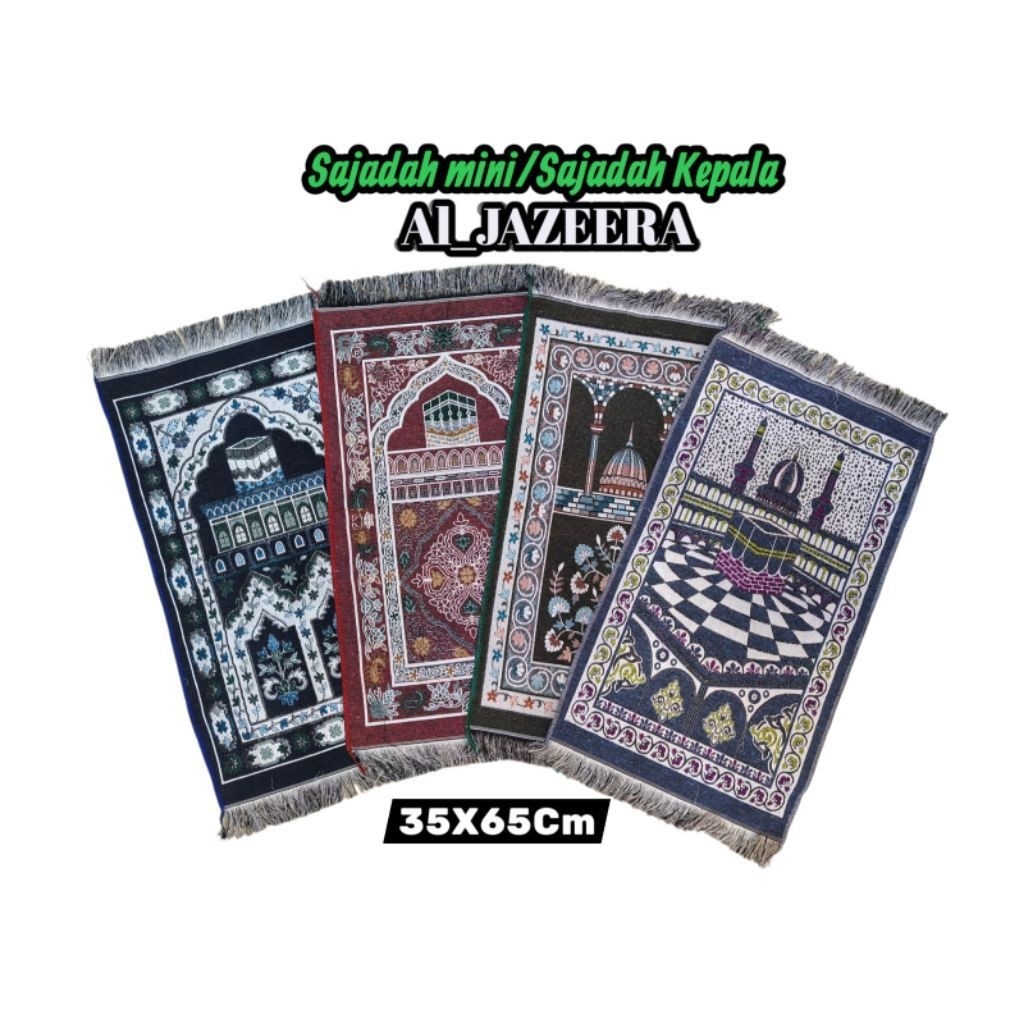 Sajadah Mini Sajadah Kepala AL JAZEERA 35x65cm Sarung Sholat Lipat Motif
