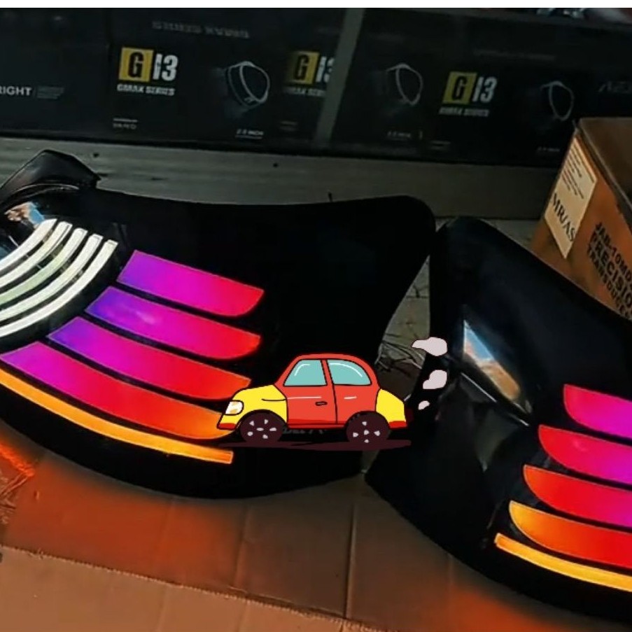 Stoplamp Vios Gen 2 2010-2013.Modifikasi Custom Lampu Stoplamp RGB Vios Gen 2.Stoplamp Vios RGB 2010