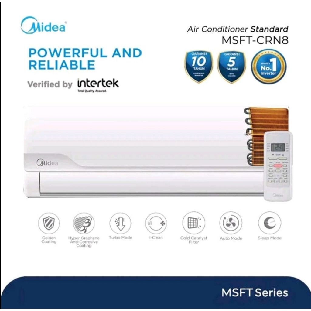AC MIDEA 1/2 PK STANDAR MSFT-05CRN8 AC 1/2PK (0,5 PK) AC MIDEA 1/2PK AC MIDEA