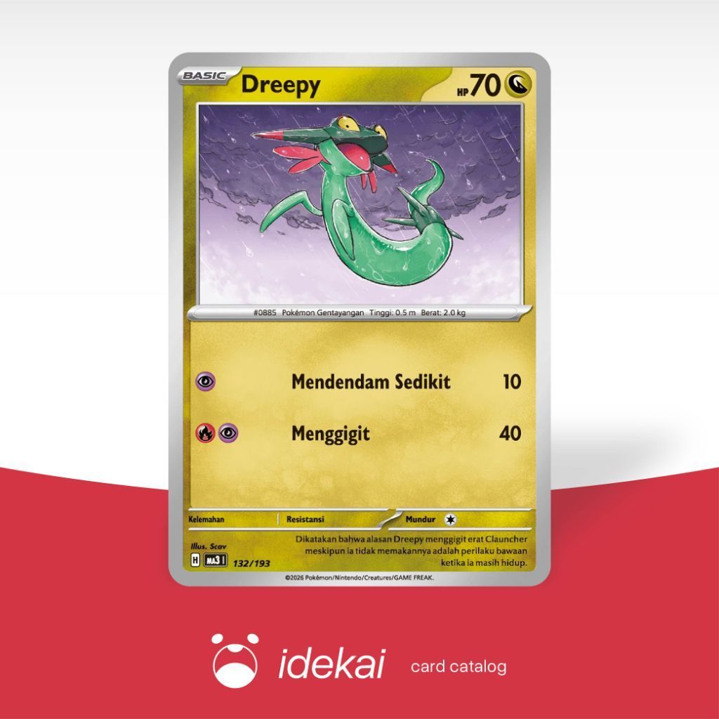 Dreepy MA3 132/193 - Evolusi Mega Impian - Pokemon TCG Indonesia - Idekai Store