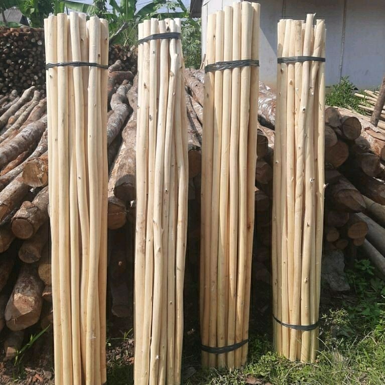 Kayu ranting jati udah kupas halus KOKOH KUAT taekwood macrame berbagai ukuran 1 meter