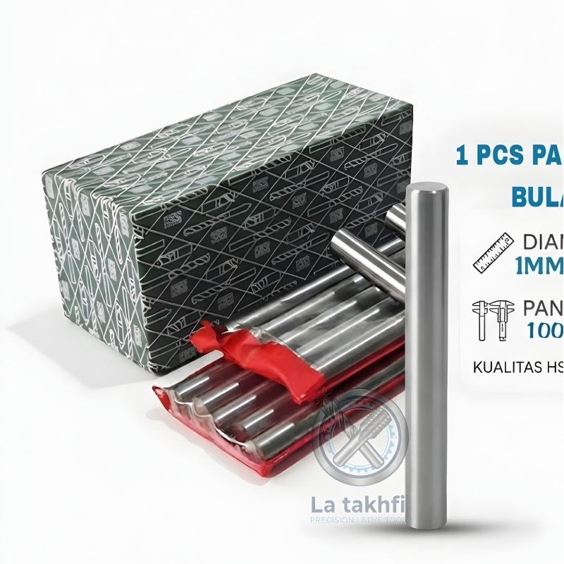 Pahat Bubut Bulat HSS 1MM-10MM Panjang 100mm Baja Putih Round Bar Tool Bit Bukan Mata Bor Nachi Osg 