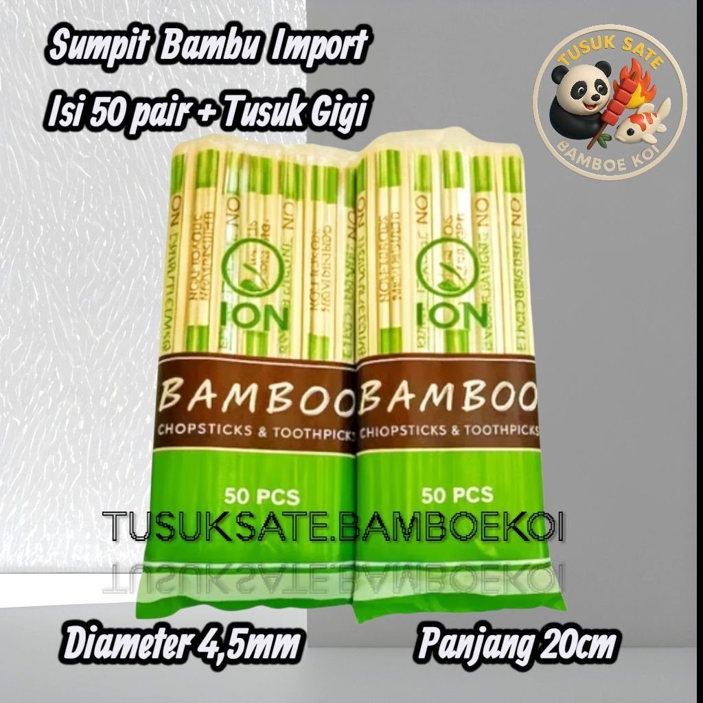 [GROSIR 1bal ] SUMPIT BAMBU IMPORT ION Lebih Plus Tusuk Gigi
