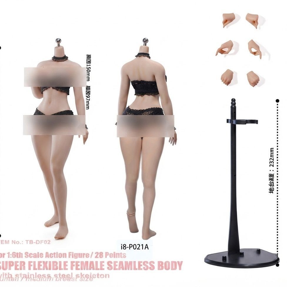 Tbleague - TB-DF02 - Suntan - 1/6 Scale Figure - Slim Waist Curvy Female Seamless Body No Head Sculp