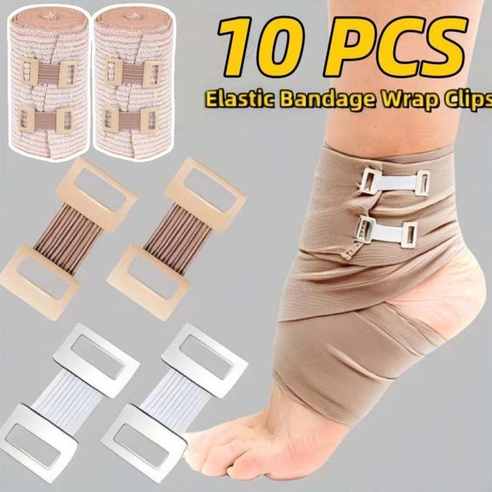 TSUZEMON 10pcs Pengait Perban Elastis Klip Penjepit Perban Kait Perban Elastis Bandage Medis Kancing