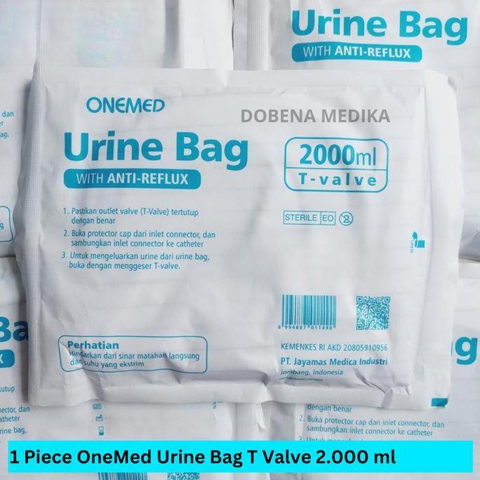 Onemed Urine Bag Dewasa T Valve 2000 Ml Kantong Urin
