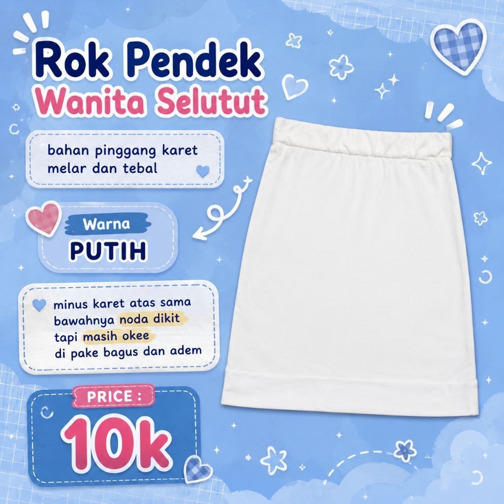 ROK PENDEK WANITA SELUTUT ( PL )