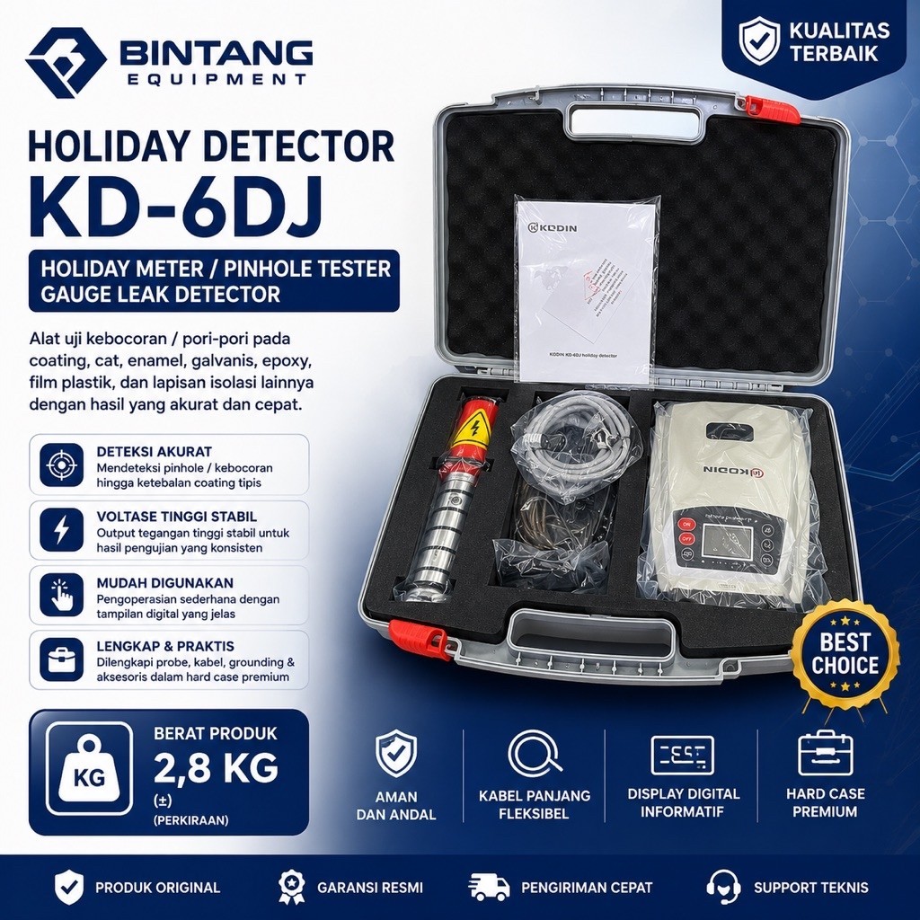 Holiday Detector KD-6DJ Holiday Meter Pinhole Tester Gauge Leak Detector
