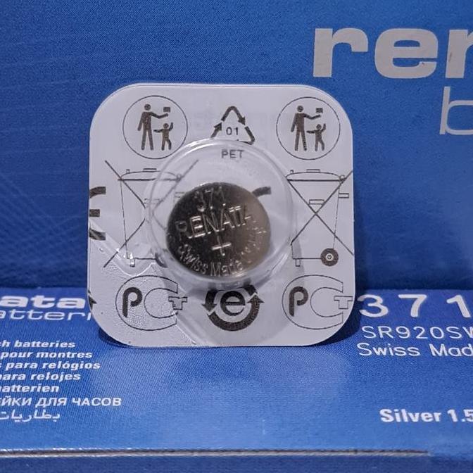2Fikomanaputra - Baterai Renata 371 Sr920Sw Original Swiss Made 1.55V Batre Sr 920 Sw Sr920 Sr921 Sg