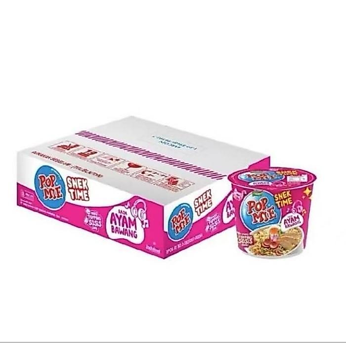 1 Dus isi 12cup - Pop mie mini snek time - Ayam bawang