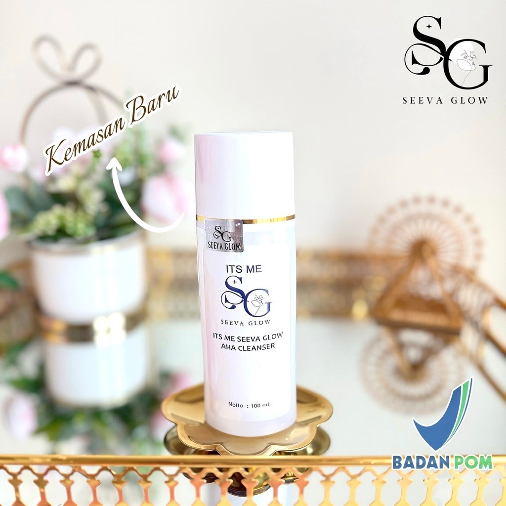 [COD] Aha Cleanser Farma SEEVA GLOW Premium 100ml BPOM Sabun Wajah Whitening