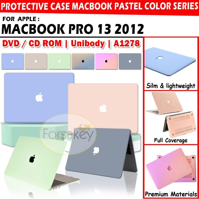 Macbook Pro 13 Inch DVD CD ROM 2012 Hard Case Casing Cover Pastel Lucu - Hijau