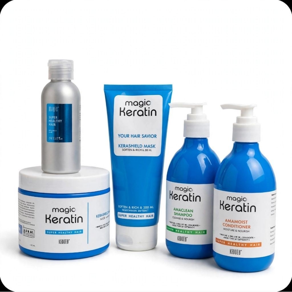 Magia keratin series perawatan rambut kering dan rusak treatment keratin