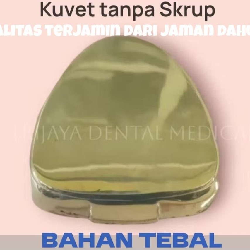 Trijaya Dental Medical Cuvet Kuningan Besar Tanpa Skrup/ Kuvet besar tanpa skrup