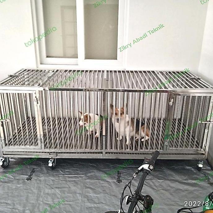 KANDANG ANJING STAINLESS STEEL
