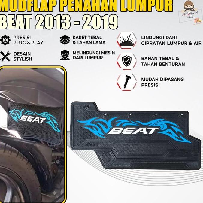 Promo MUDLAP BEAT OLD ESP FI 2013 - 2019 MUDFLAP MUD LAP FLAP PENAHAN LUMPUR MOTOR HONDA Diskon