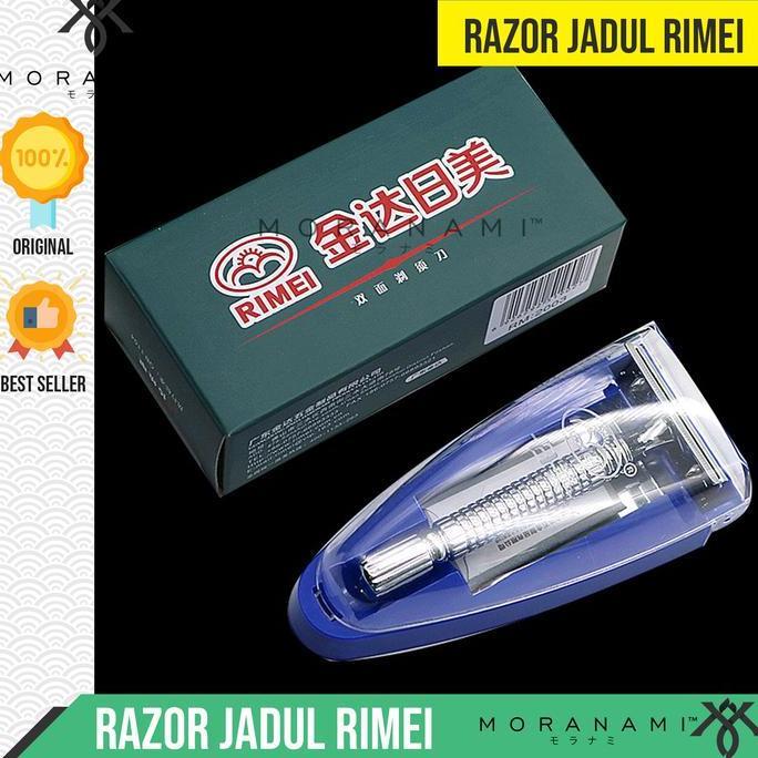 Pisau Cukur Jenggot Cukur Kumis Razor Stainless Isi Silet Rimei