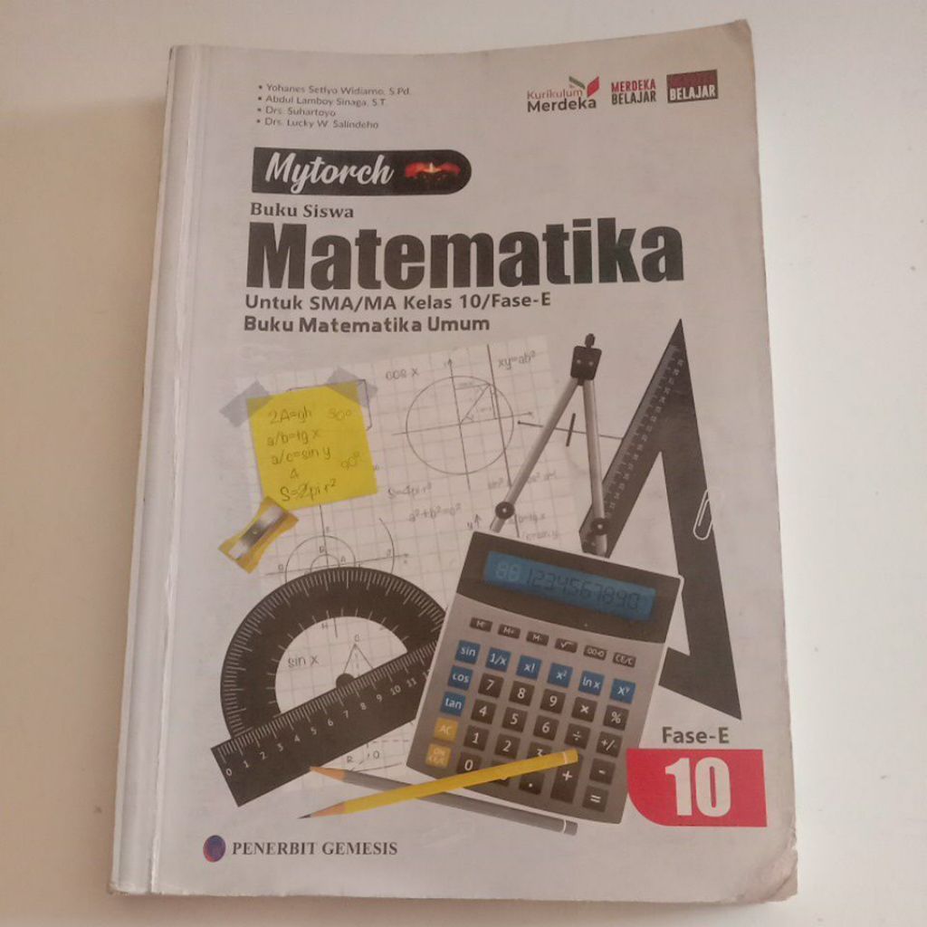 Buku Siswa Matematika Umum Untuk SMA/MA Kelas 10/X Fase E ( ORI BEKAS ) #Gemesis