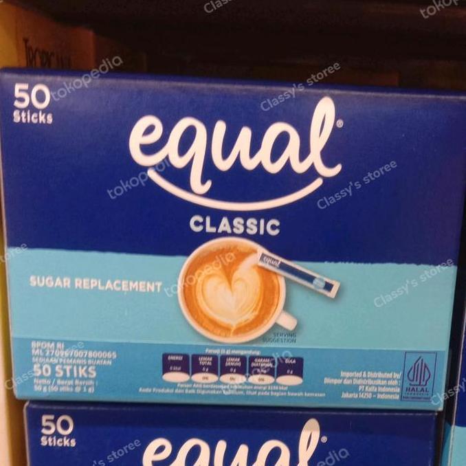 Equal Classic 50/Sugar Replacement/Pemanis/Sweetener