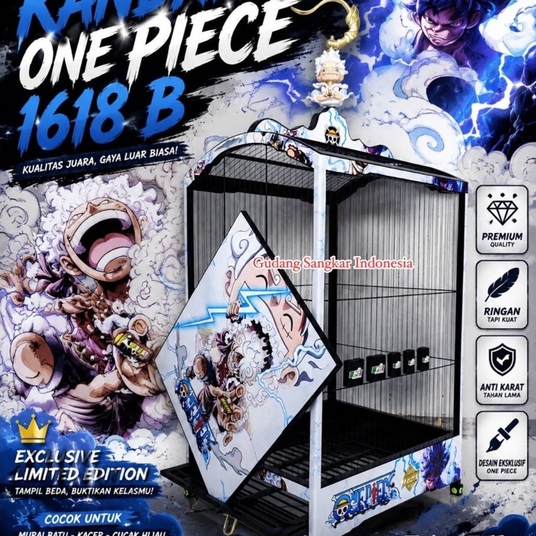 (Original) SANGKAR BRO RUJI SENAR RAJUT & FIBER (Fullset bonus kerodong)
