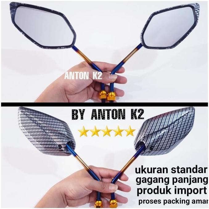 DS354 - KACA SPION CARBON VARIASI MOTOR JUPITER/JUPITER MX/MX NEW 135/MX KING