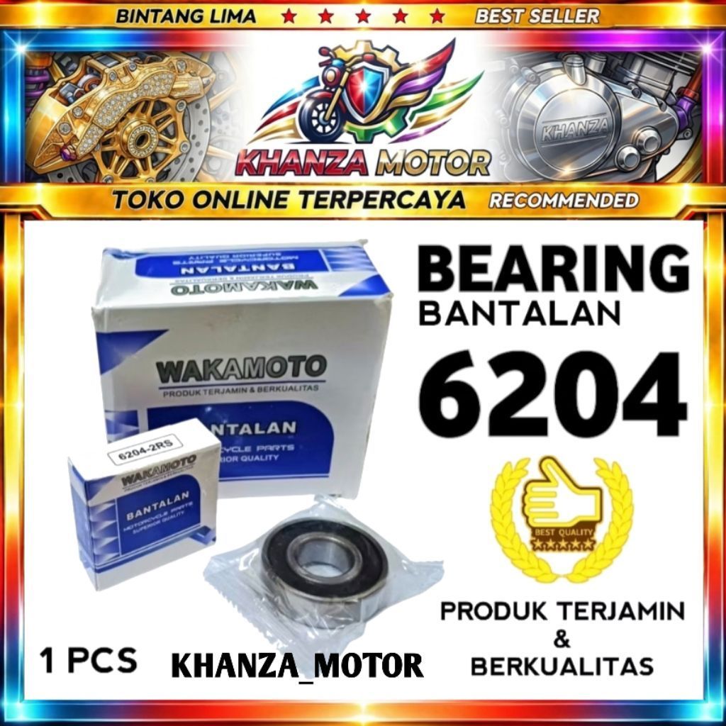 BEARING 6204 / BANTALAN 6204 / KLAHAR 6204 / LAHER 6204 / KLAKER 6204 / LAHAR 6204