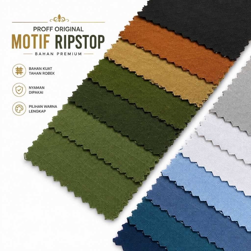 Kain Merk Proff Ripstop Bahan High Twist Tebal Halus Bermotif Kotak Kotak Untuk Setelan Jas Meteran