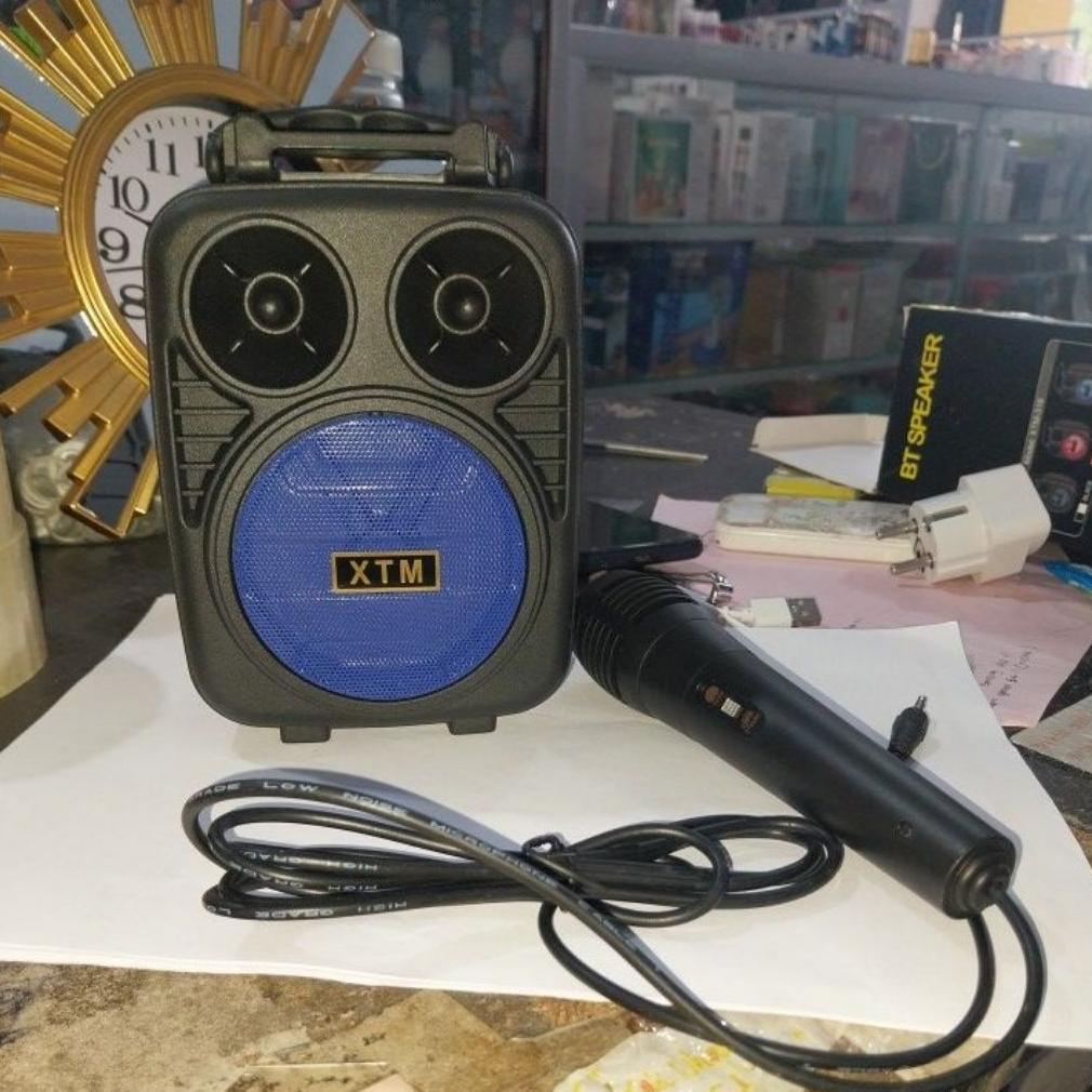 BIG PROMO XTM-316 speaker bluetooth + mic karaoke XTM 316 speaker bluetooth wireless karaoke