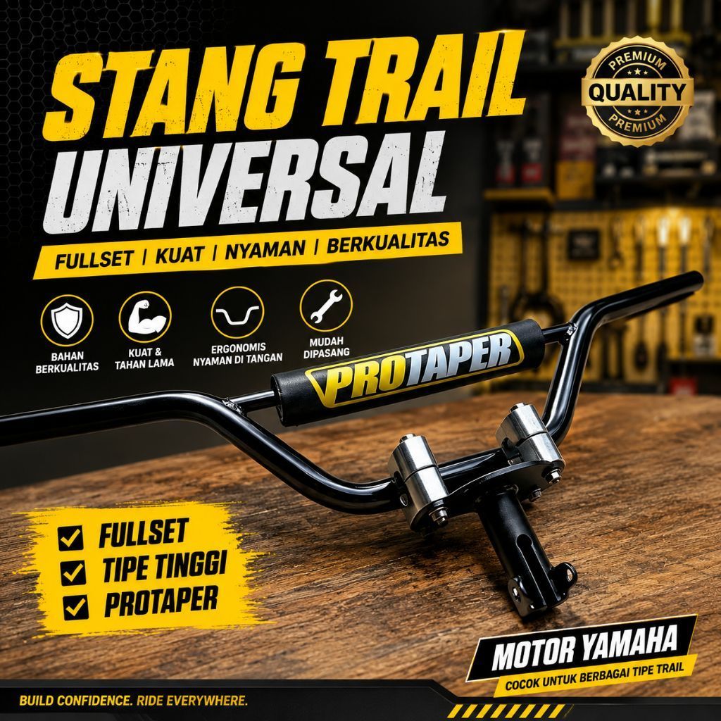Paket Stang Trail Protaper Unp Universal Honda Yamaha Bebek Matic
